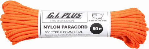 Foliage Green - Military Grade 550 LB Tested Type III Paracord Rope 100' -  Nylon USA Made - Galaxy Army Navy