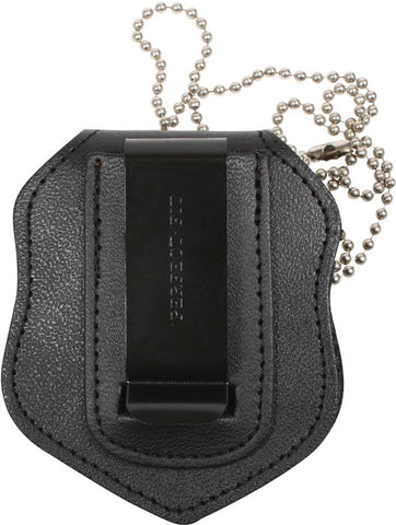 Black - Law Enforcement ID and Badge Holder - Leather - Galaxy