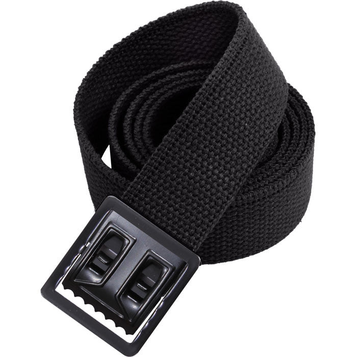 Black - Military Web Belt with Black Open Face Buckle - Galaxy Army Navy