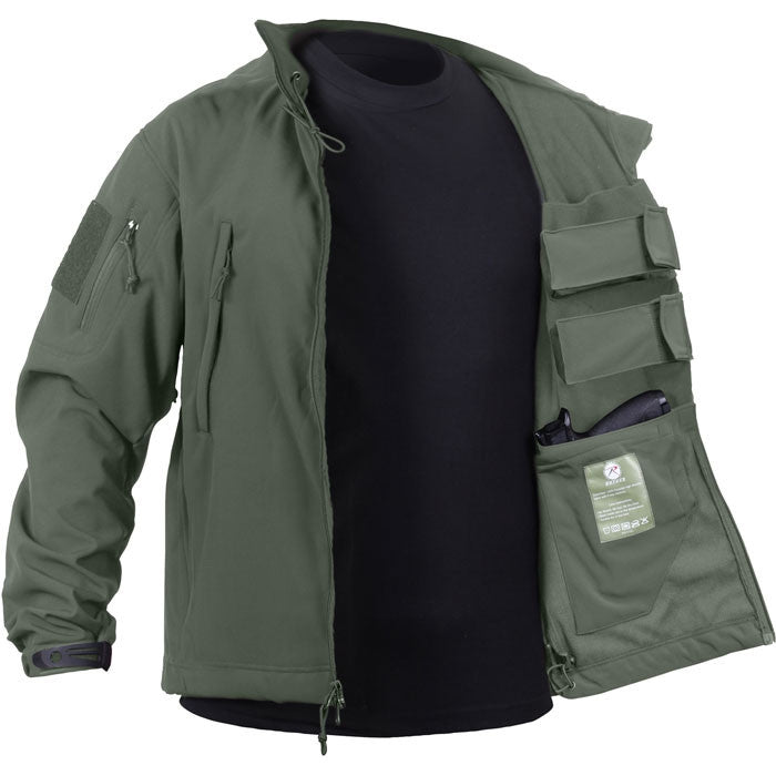 Olive Drab - Concealed Carry Soft Shell Jacket - Galaxy Army Navy