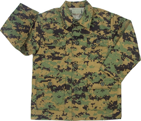 Woodland Camouflage - Military BDU Capri Pants - Cotton Ripstop
