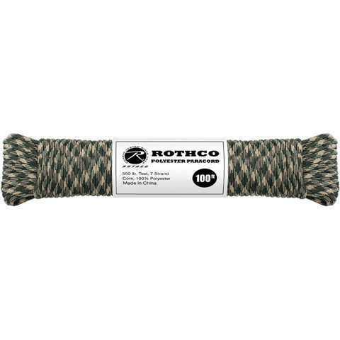 Coyote Brown - Nylon Paracord 550lb 300 Ft Tube - Galaxy Army Navy