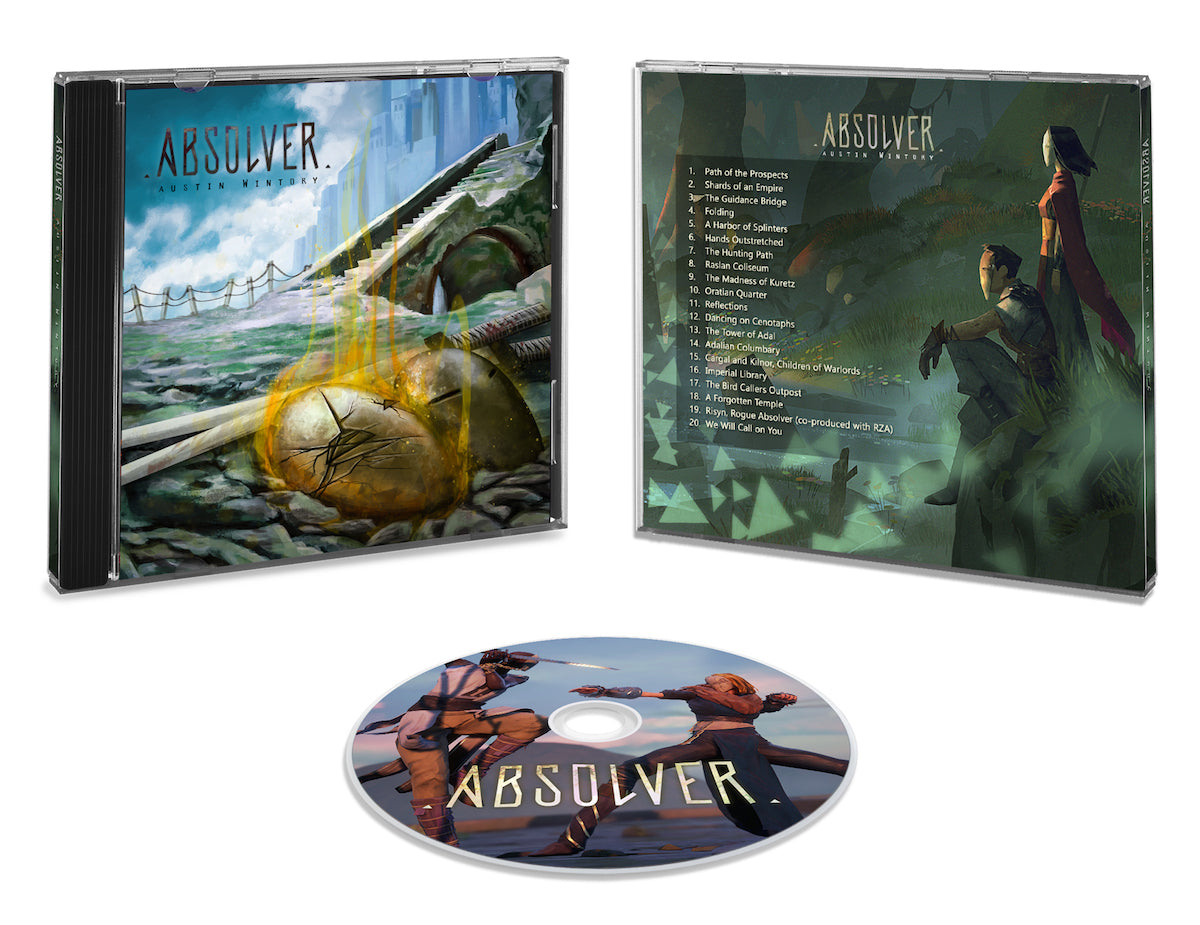 The Absolver soundtrack CD front cover was designed by the similarly multi-talented Costa Rican artist, Angela Bermúdez