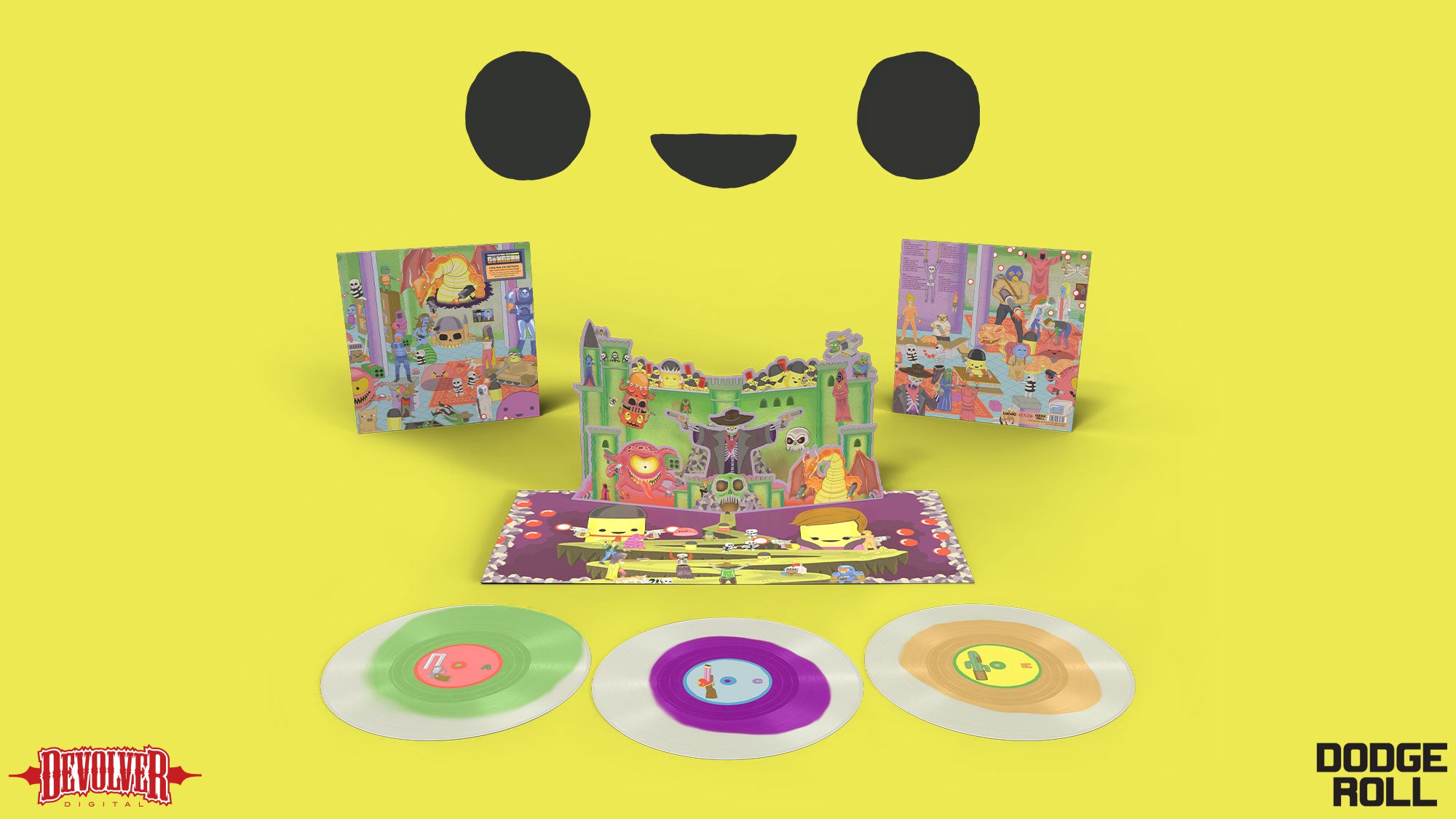 The Enter and Exit the Gungeon Anniversary Limited Edition pop-up triple LP vinyl