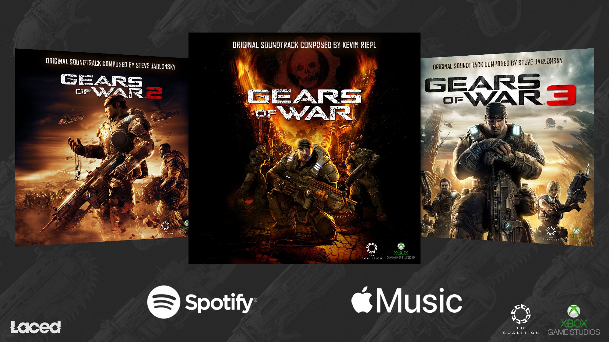 Gears of War 1-3 remastered soundtracks now streaming