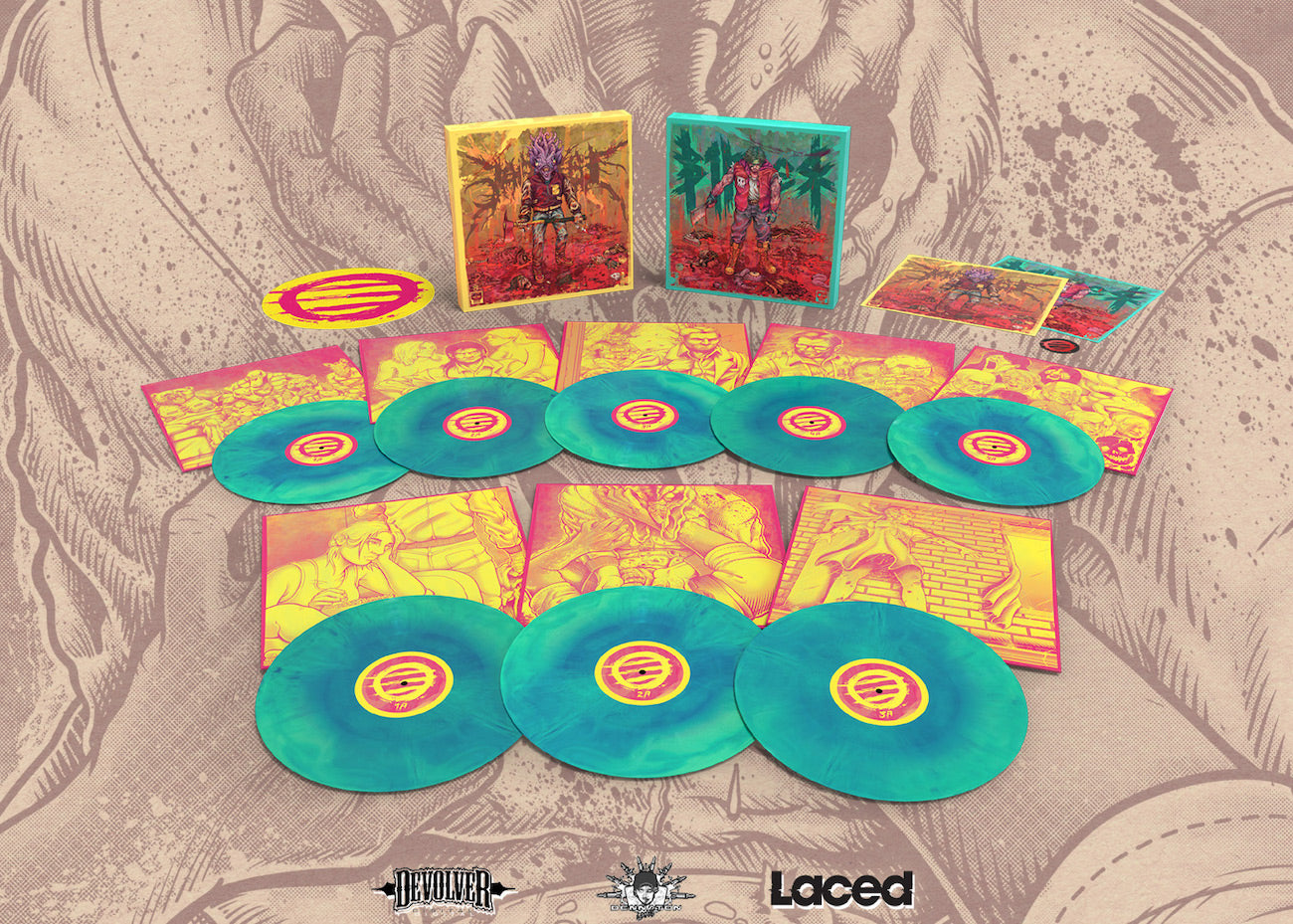 Hotline Miami 1 & 2: The Complete Collection (Limited Edition X8LP Boxset) by Laced Records