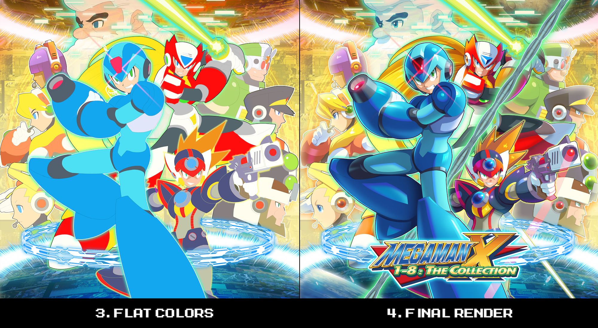 Art by ultimatemaverickx for the Mega Man X 1-8: The Collection vinyl box set available from Lacedrecords.com