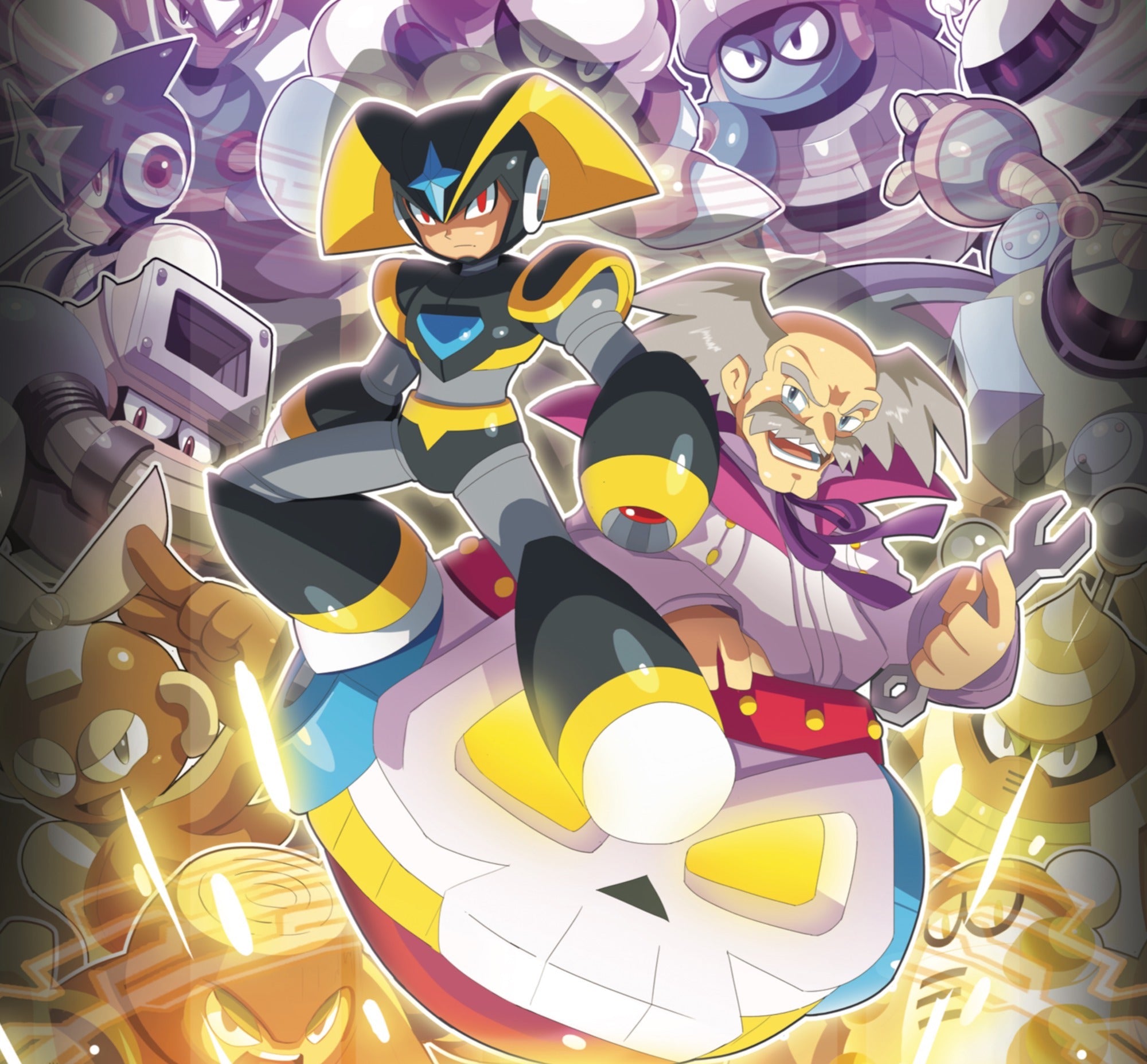 ultimatemaverickx’s outer sleeve back cover for the Mega Man 1-11: The Collection vinyl box set — “Evil Genius”. 