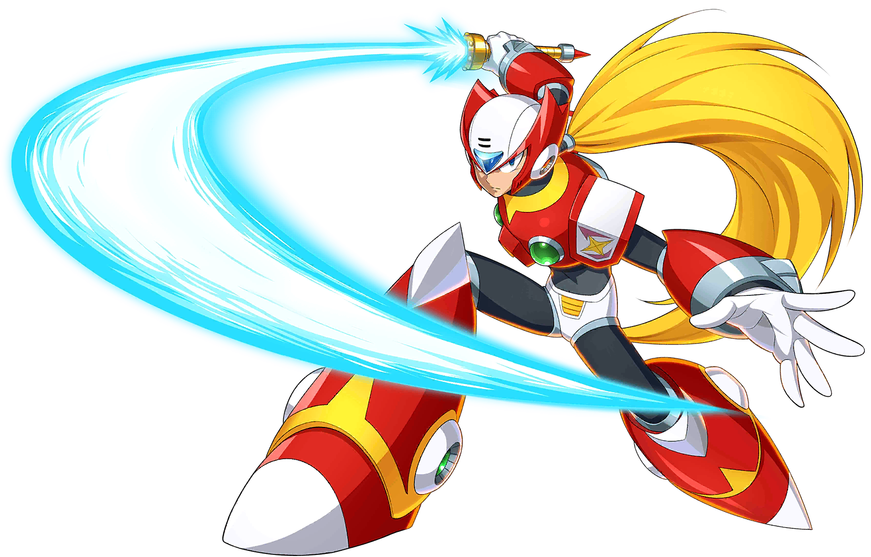 The character Zero from various titles across different Mega Man sub-series. 