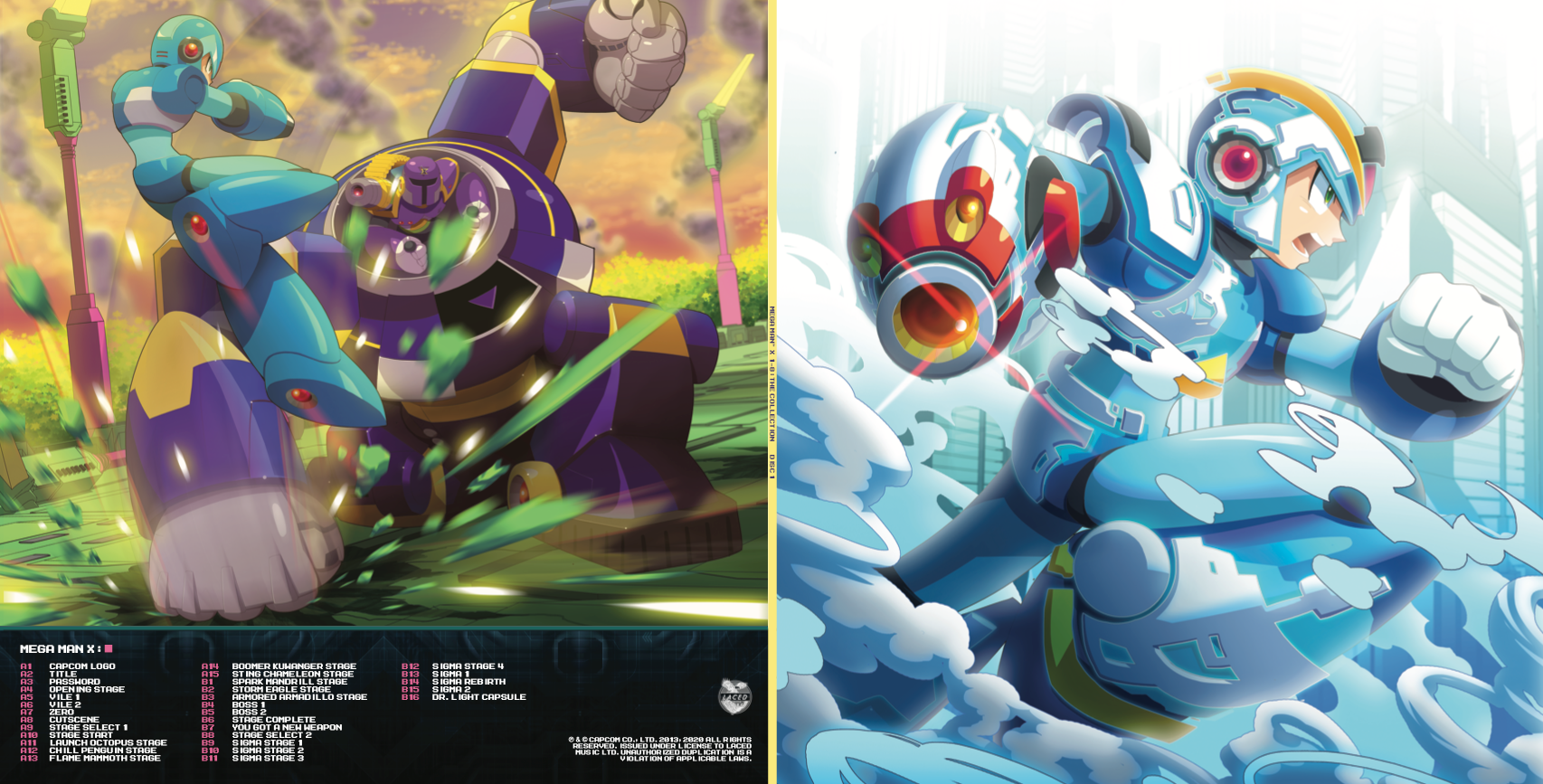 Mega Man X collection vinyl sleeve art