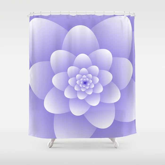 3D Purple Flower Shower Curtain