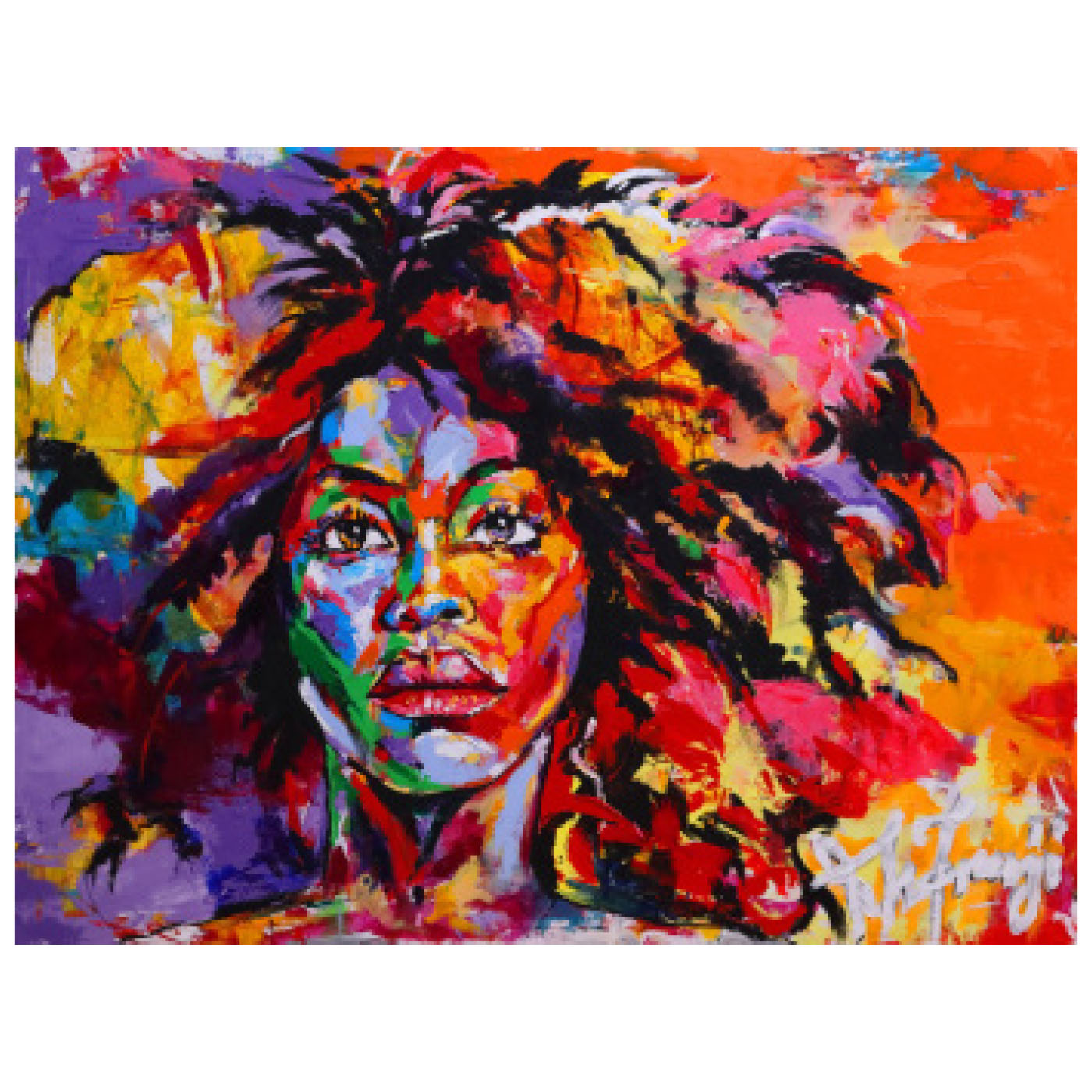 Boma Nnaji painting of Erica Badu