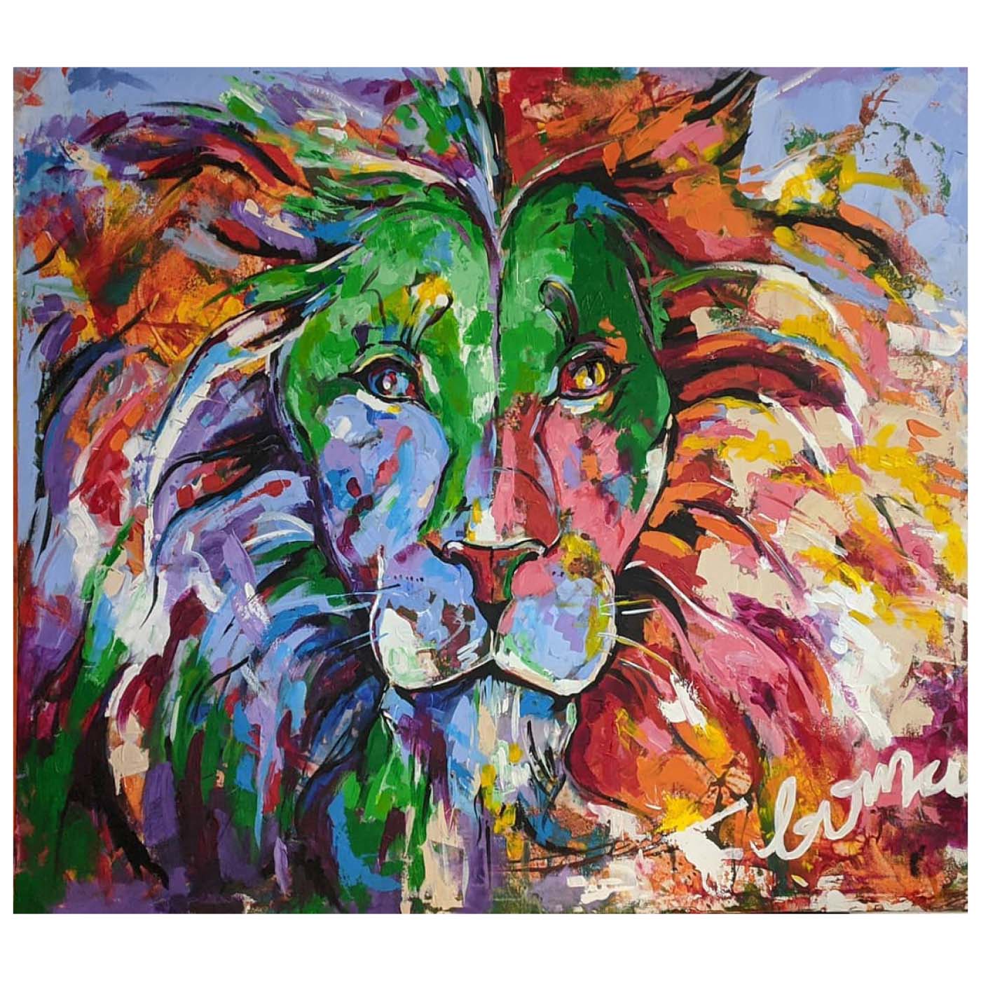 Boma Nnaji painting of a lion