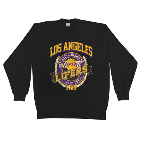 VINTAGE LIFERS Crewneck Sweater (Black)