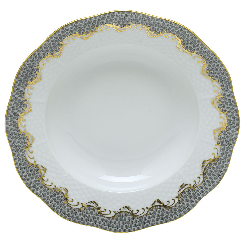 Fish Scale Dessert Plate Gray