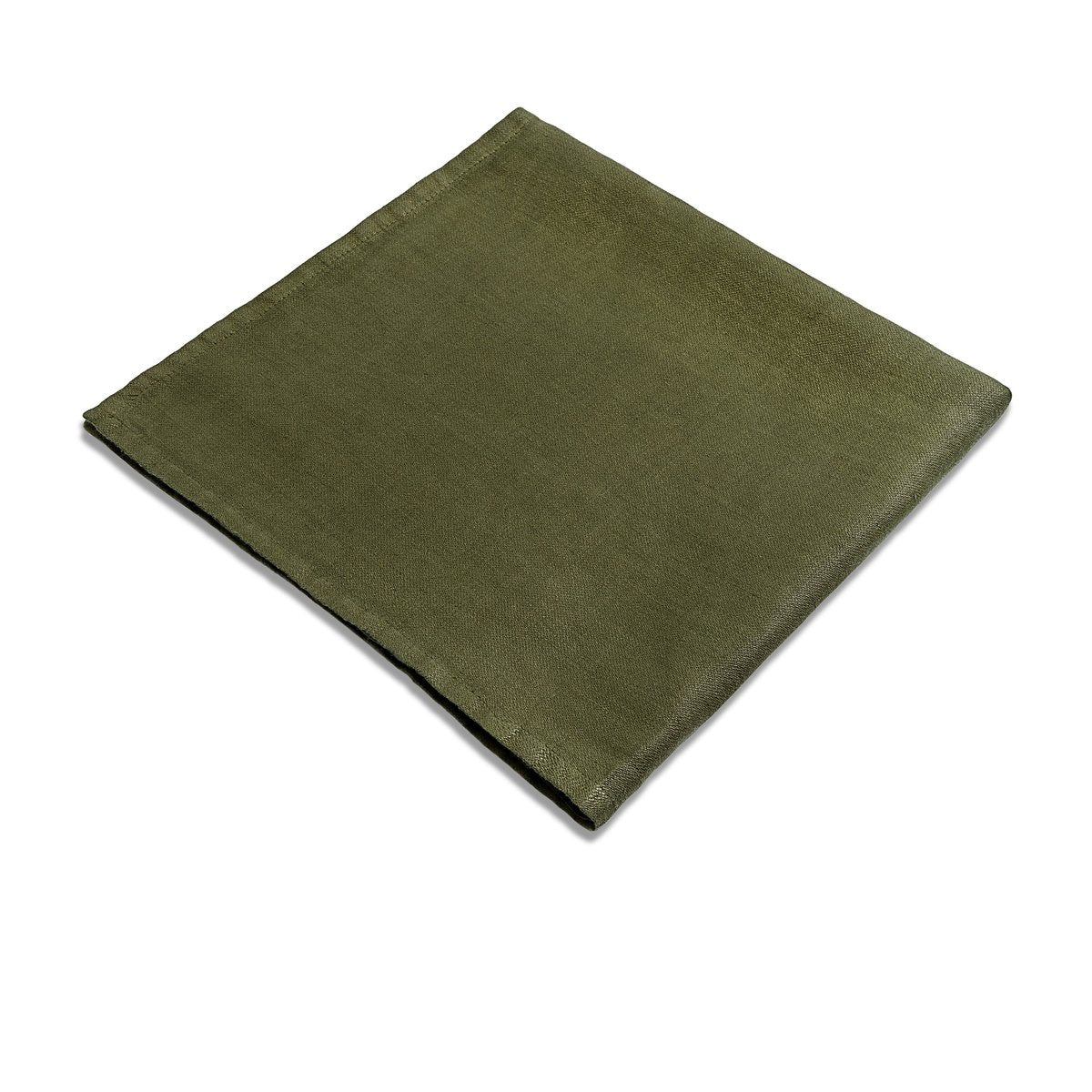 Linen Sateen Napkins Green, Set of 4