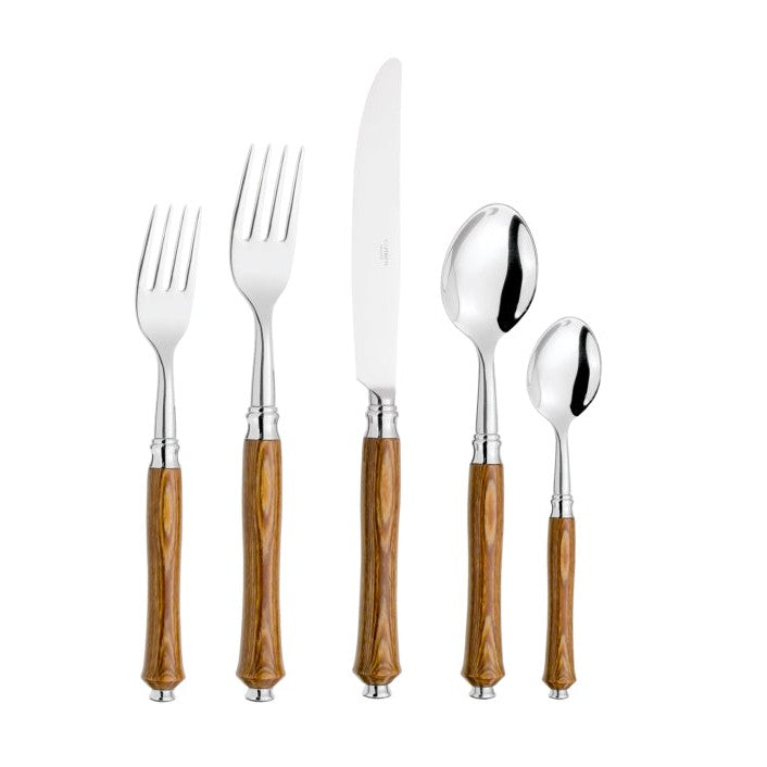 Pluton Wood Five Piece Place Setting