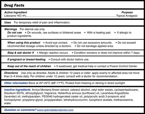 Vonaflex Drug Facts label