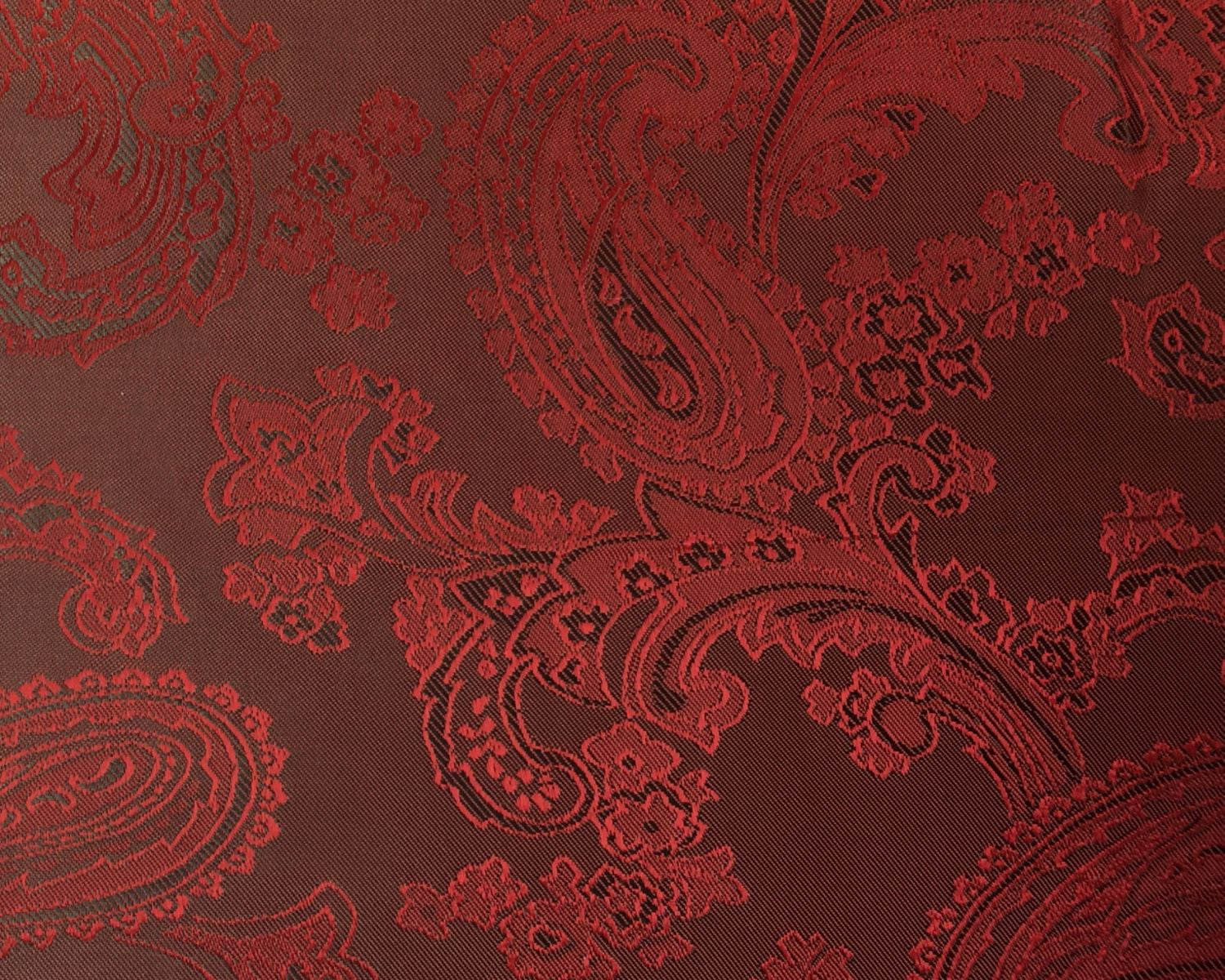 Red And Black Paisley Lining 50% Viscose 50% Acetate – Barrington Fabrics