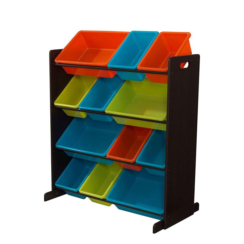 Kidkraft 15452 Sort It & Store It Bin Unit - Brights & Espresso