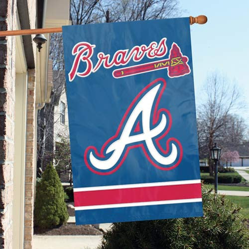 The Party Animal, Inc. Afatl Atlanta Braves Appliqué Banner Flag