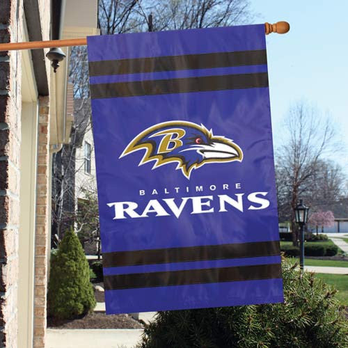 The Party Animal, Inc. Afba Baltimore Ravens Appliqué Banner Flag