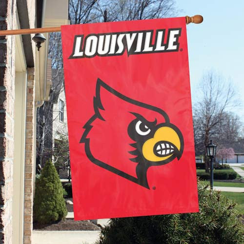 The Party Animal, Inc. Aflou Louisville Cardinals Appliqué Banner Flag