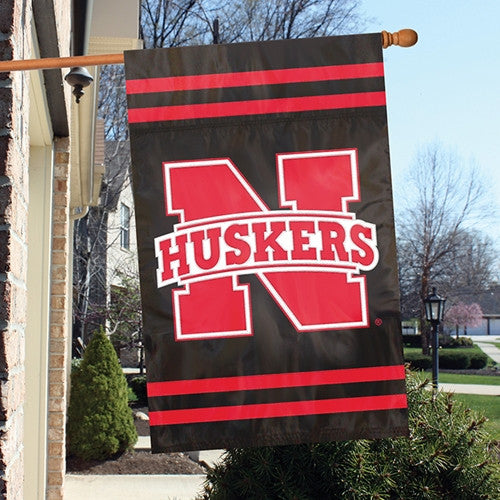 The Party Animal, Inc. Afneb Nebraska Cornhuskers Appliqué Banner Flag