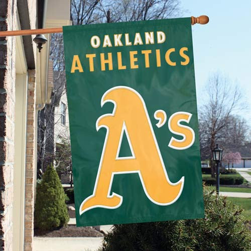 The Party Animal, Inc. Afoak Oakland Athletics Appliqué Banner Flag