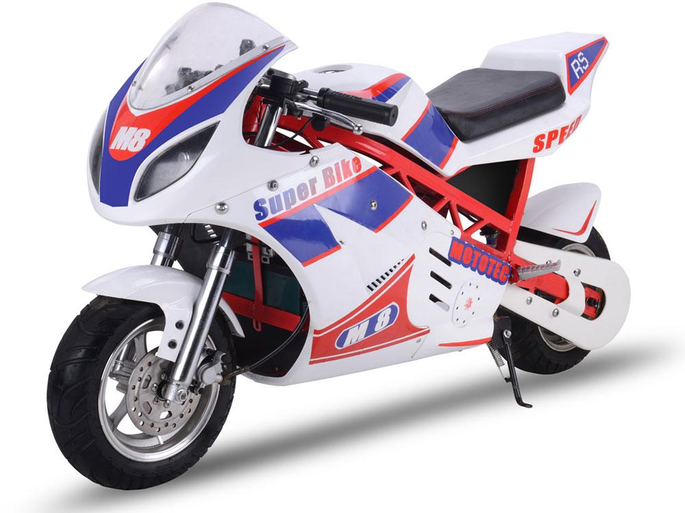 Mototec Mt-ep-super-white 48v 1000w Electric Superbike White