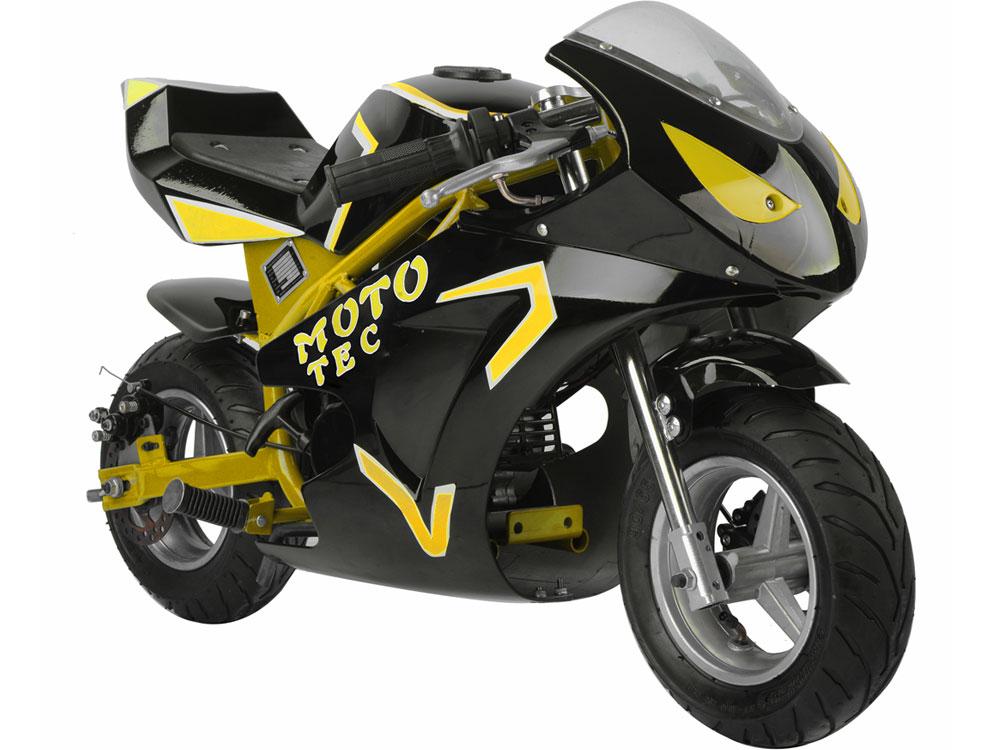 Mototec Mt-gas-gt-yellow Gas Pocket Bike Gt 49cc 2-stroke Yellow