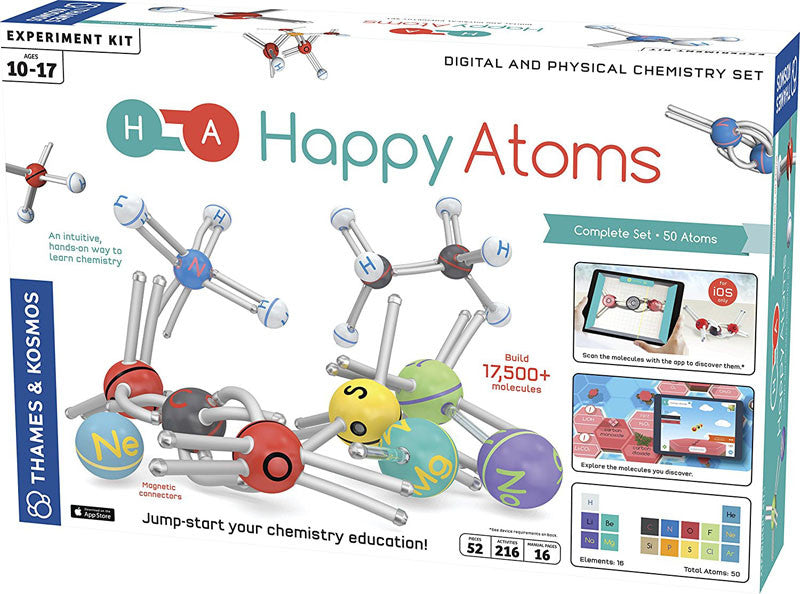 Thames & Kosmos 585001 Happy Atoms Complete Set (50 Atoms)