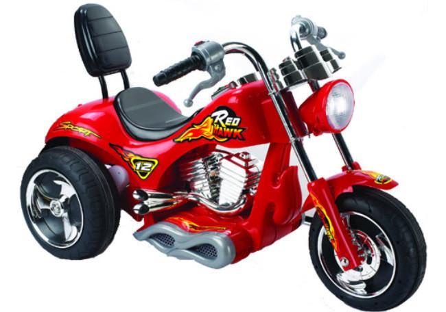Red Hawk Ride On Motorcycle 12v Red Mm-gb5008-red