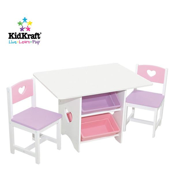 Kidkraft Heart Table & Chair Set With Storage - Default