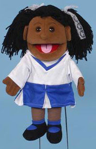 14" Cheerleader Girl Puppet Black