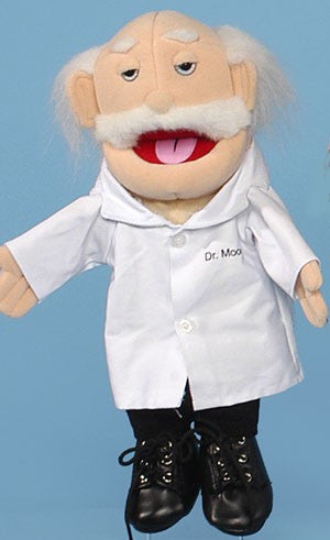 14" Doctor Moody Glove Puppet White