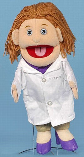 14" Female Doctor Puppet White