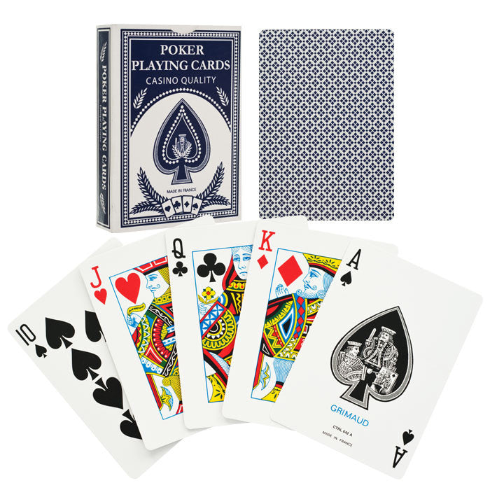 Grimaud Tmc-10-888blu Grimaud Poker Size Playing Cards - Blue
