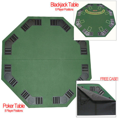 Trademark Poker 2308973 Deluxe Poker & Blackjack Table Top W/ Case