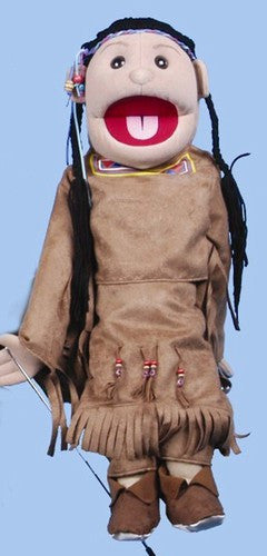 28" American Indian Girl Puppet Brown Costume