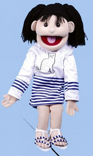 28" Girl Puppet W/ Cat Shirt