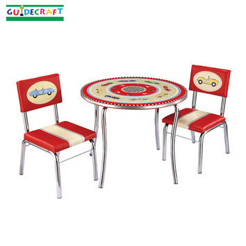 Guidecraft Retro Racers Table & Chairs Set
