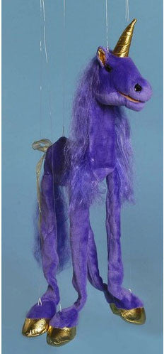 38" Purple Unicorn Marionette Wb992b