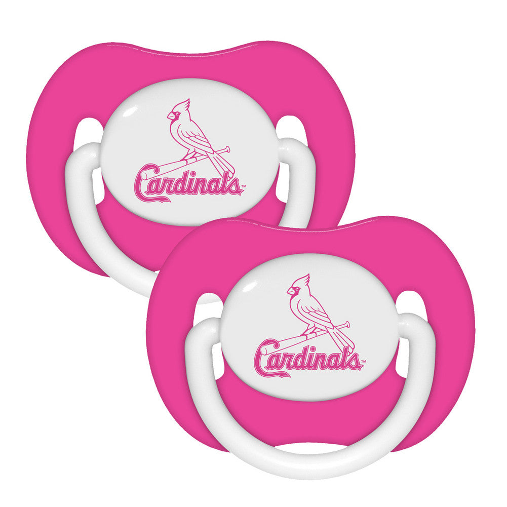 2 Pack Pink Pacifiers Saint Louis Cardinals