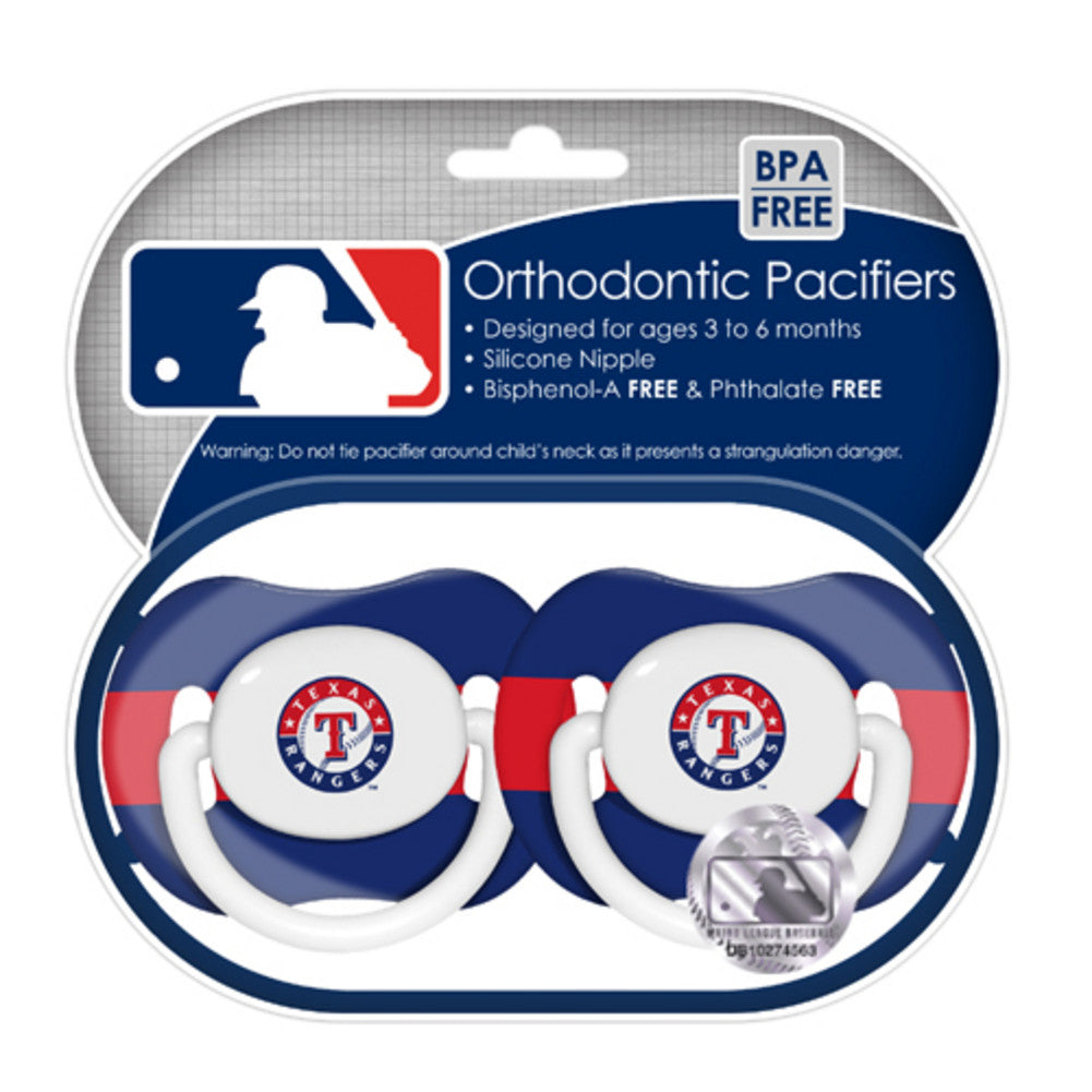 2 Pack Pacifiers Texas Rangers