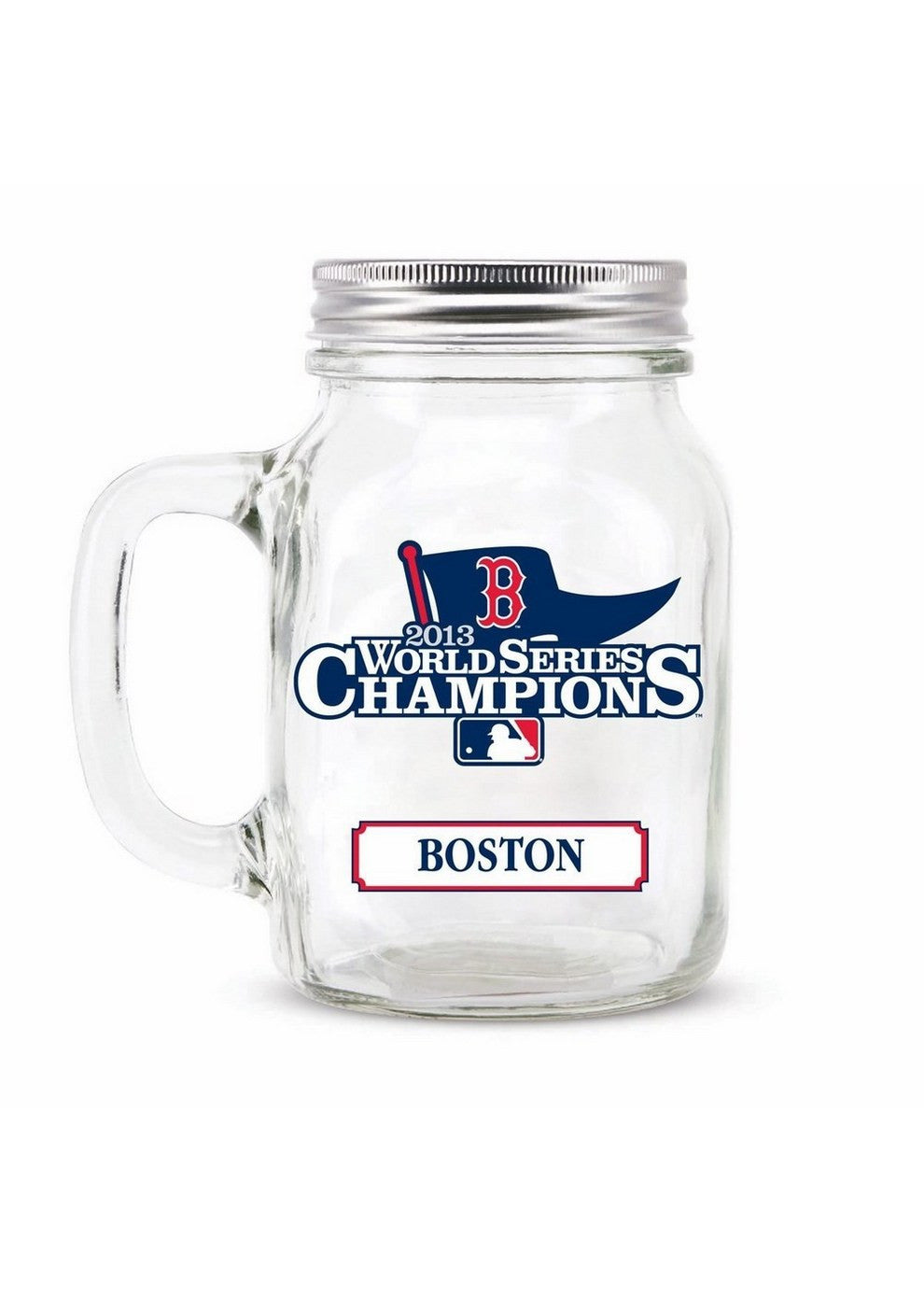2013 World Series Champ Mason Jar Boston Red Sox