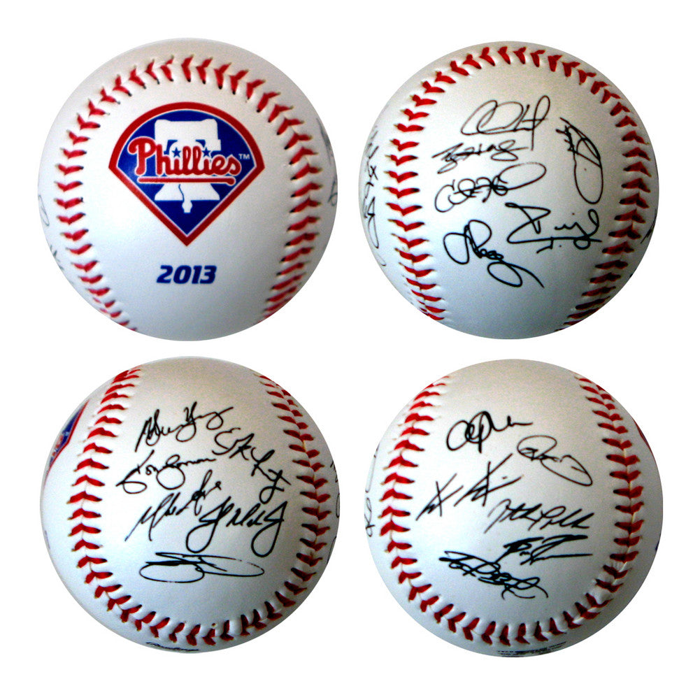 2013 Team Roster Signature Ball Philadelphia Phillies