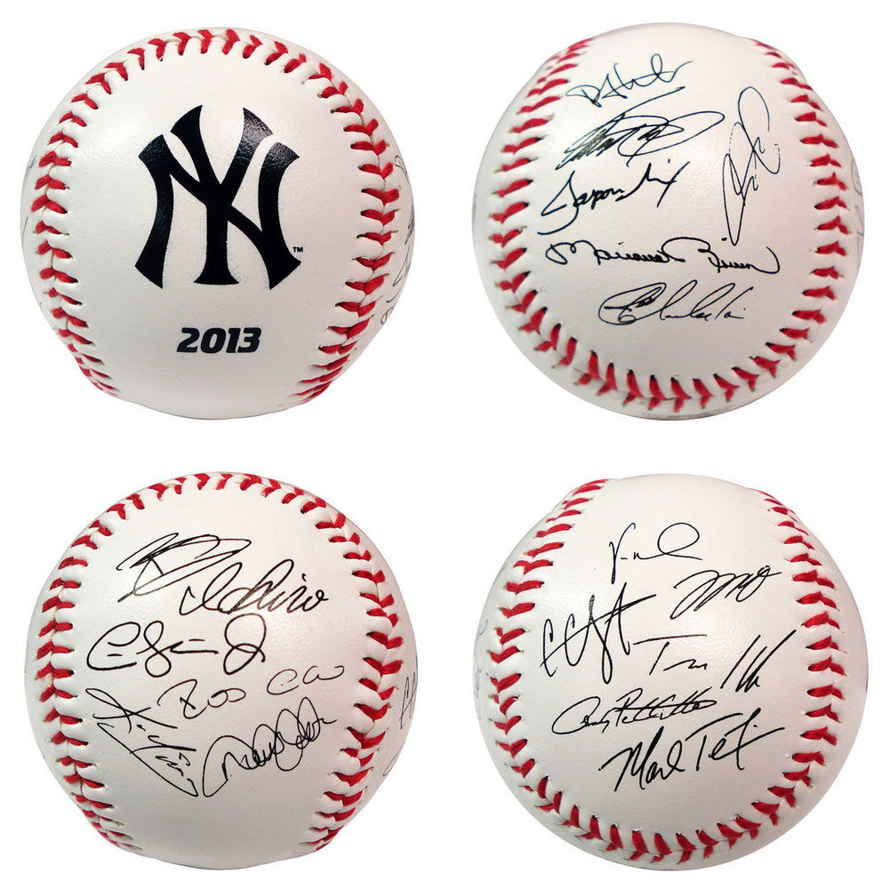 2013 Team Roster Signature Ball New York Yankees