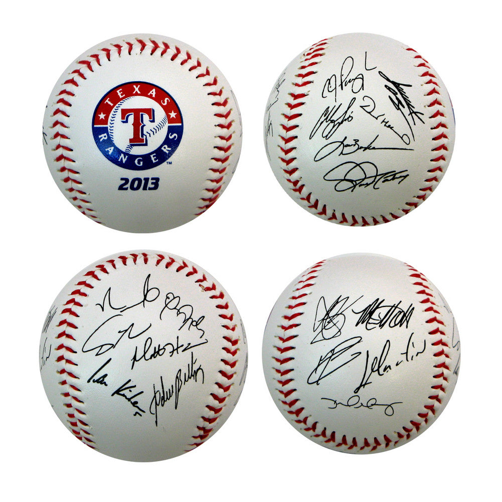 2013 Team Roster Signature Ball Texas Rangers