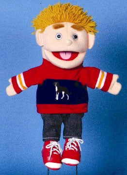 14" Boy Glove Puppet W/ Dog